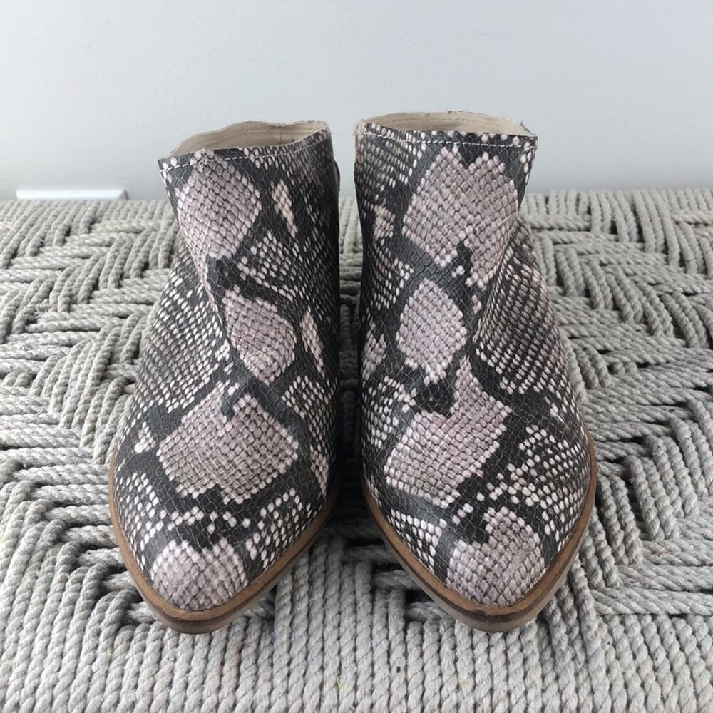 Dolce Vita: Snake Skin Slip On Booties